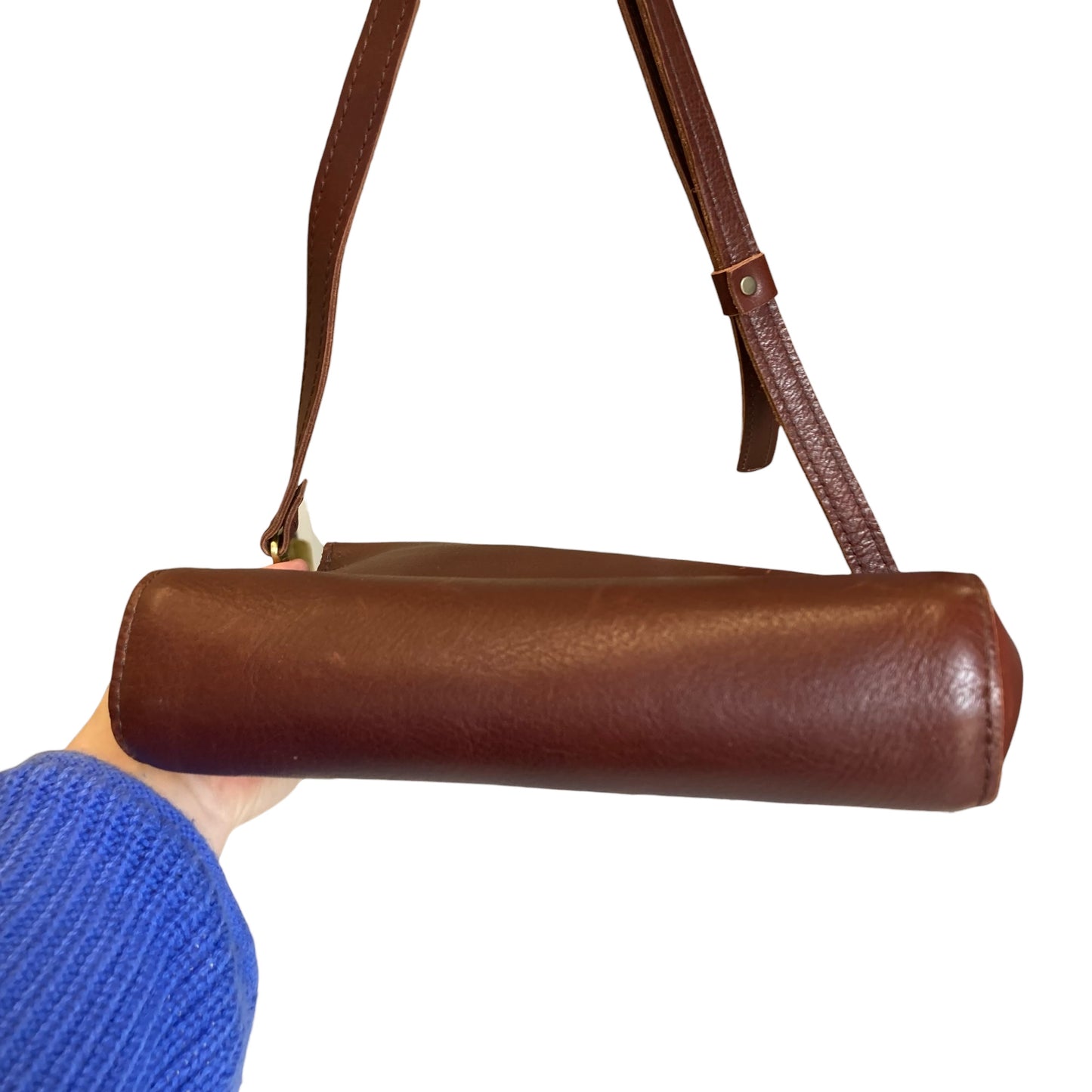 Crossbody Leather By Portland Leather In Brown, Size:Small