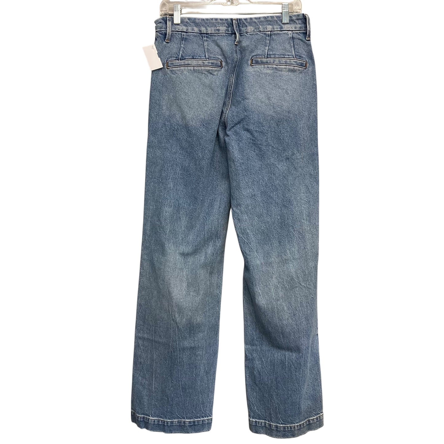 Jeans Wide Leg By Express In Blue Denim, Size:6