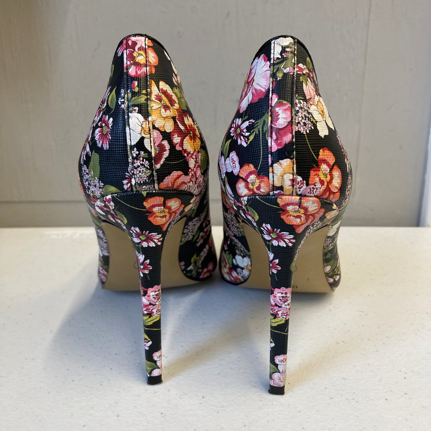 Shoes Heels Stiletto By Jessica Simpson In Floral Print, Size:8.5