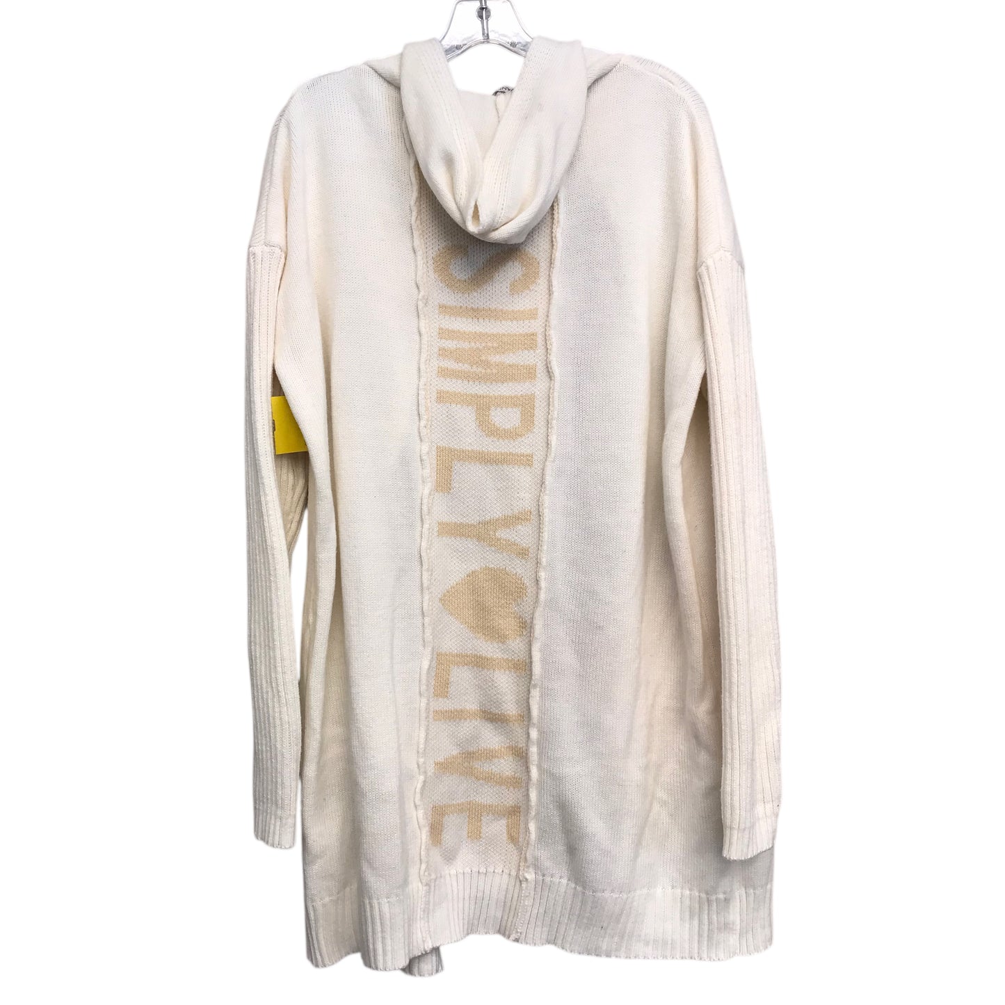 Sweater Cardigan By Ko and Daily In Cream, Size:L