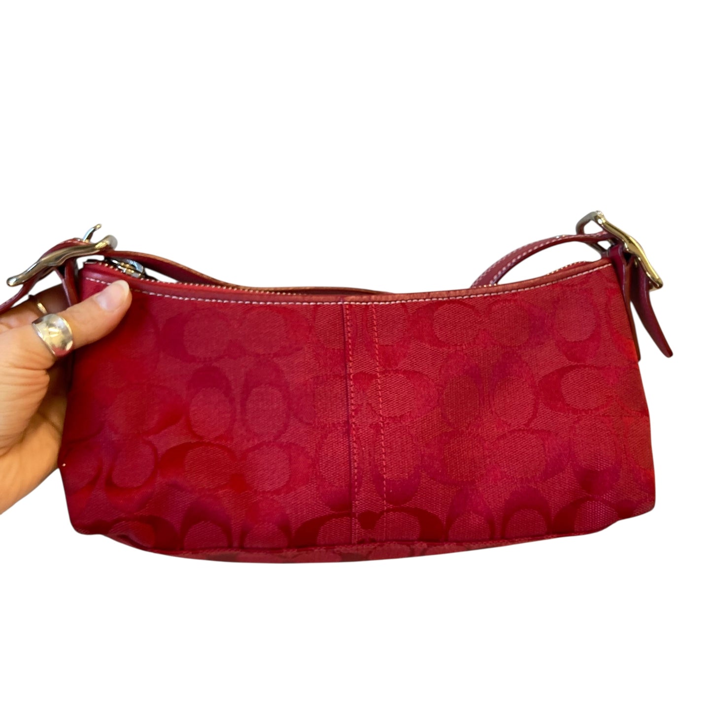 Handbag Designer By Coach In Red, Size:Small