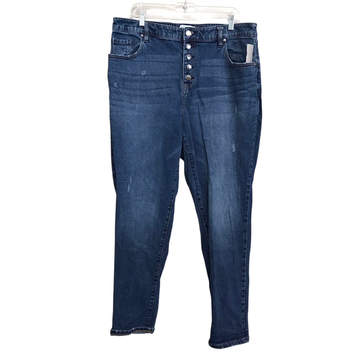 Jeans Straight By Lane Bryant In Blue Denim, Size:16