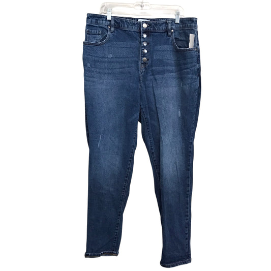Jeans Straight By Lane Bryant In Blue Denim, Size:16