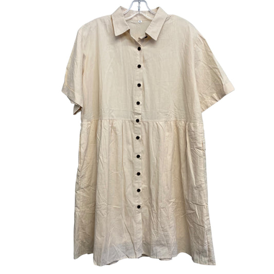 Dress Casual Midi In Cream, Size:Xl