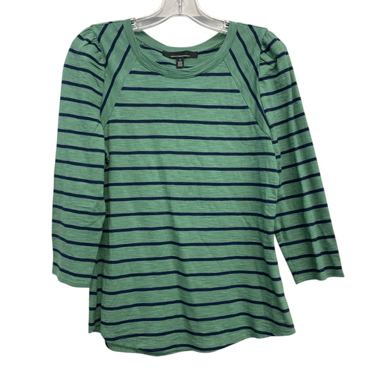 Top 3/4 Sleeve By White House Black Market In Blue & Green, Size:S