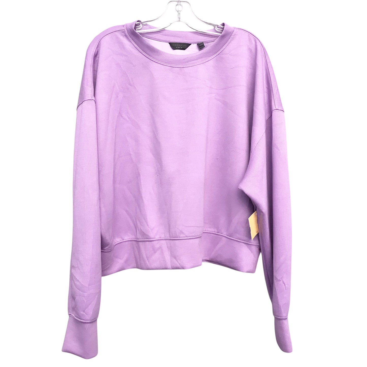 Athletic Top Ls Crewneck By Danskin In Purple, Size:Xl