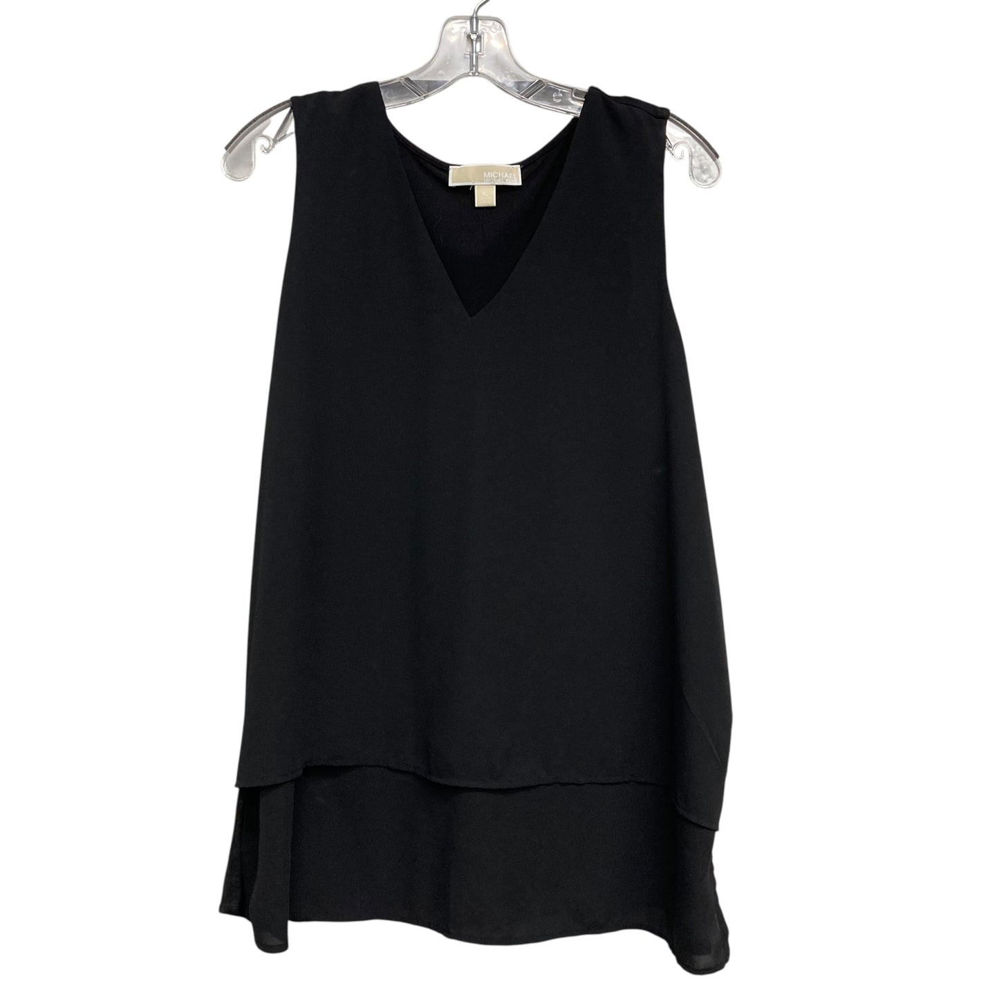 Top Sleeveless Designer By Michael Kors Collection In Black, Size:Xl