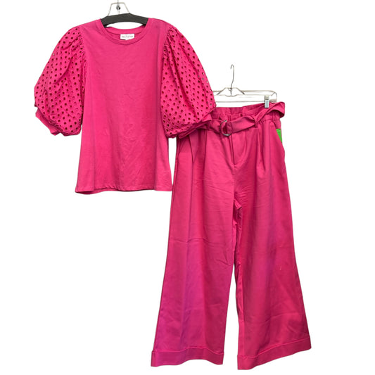 Pants Set 2Pc By Gibson In Pink, Size:12
