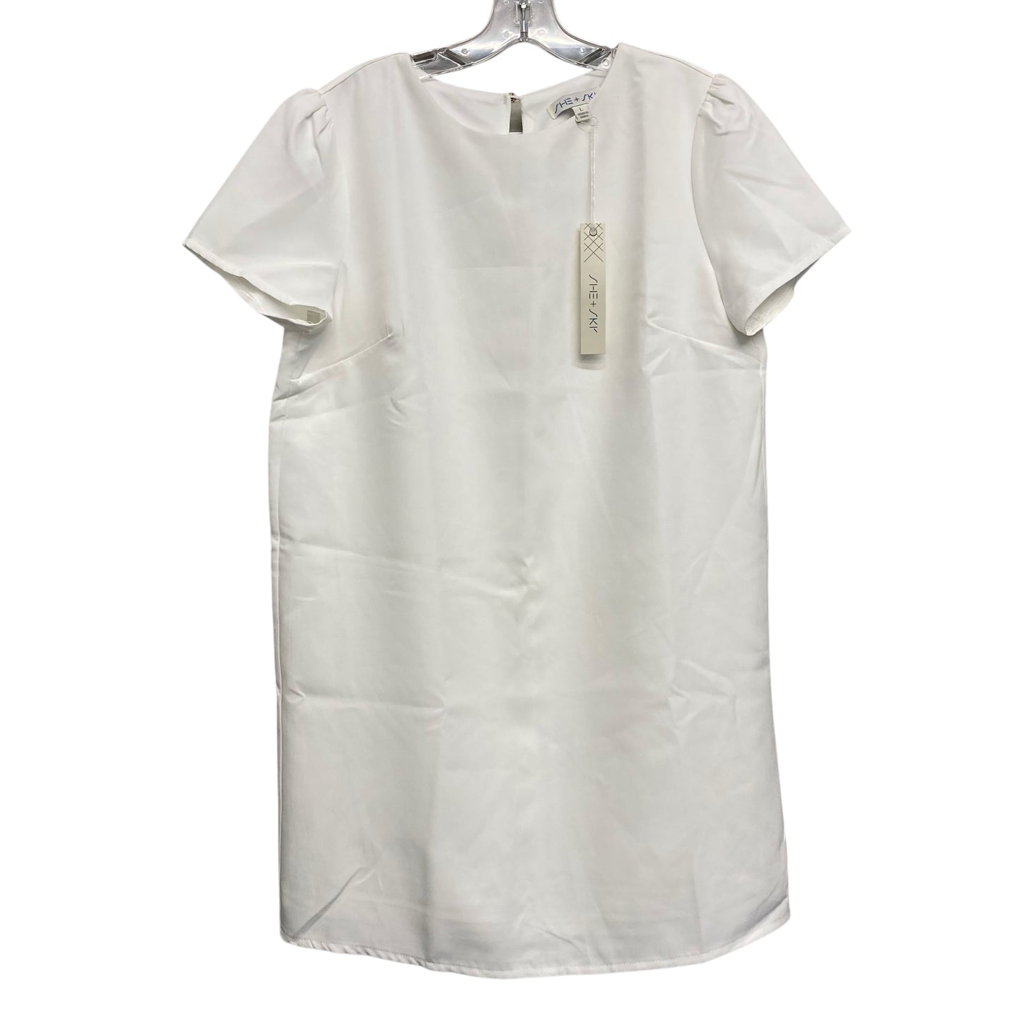 Dress Casual Short By She + Sky In White, Size:L