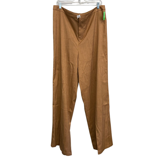 Pants Wide Leg By Fashion Nova In Brown, Size:18