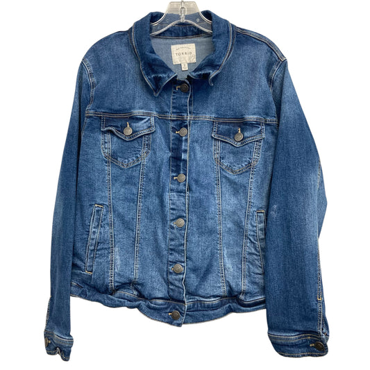 Jacket Denim By Torrid In Blue Denim, Size:2X