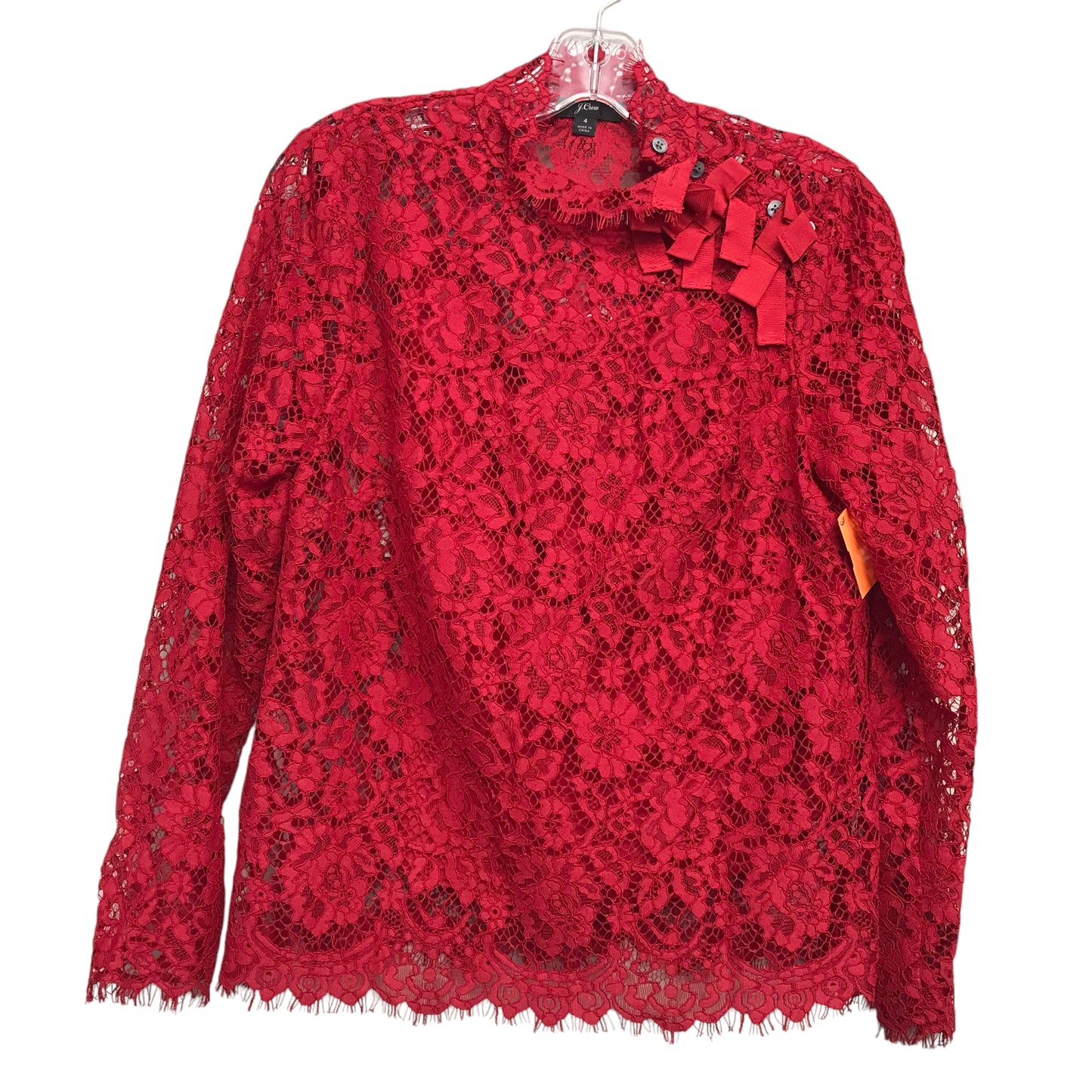 Top Ls By J. Crew In Red, Size:S