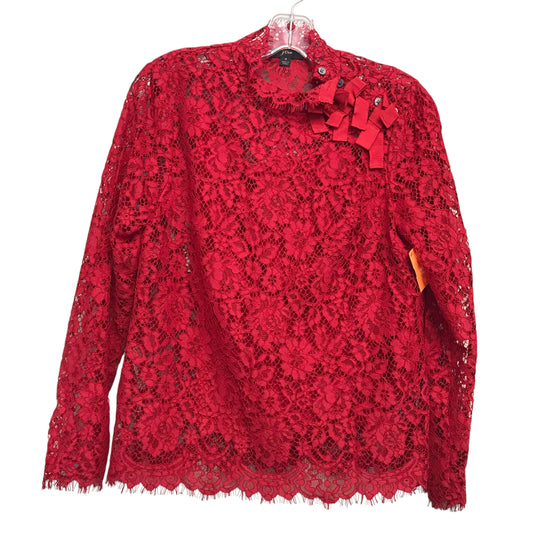 Top Ls By J. Crew In Red, Size:S