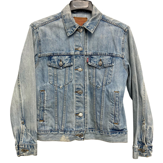 Jacket Denim By Levis In Blue Denim, Size:S