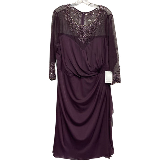 Dress Party Midi By Xscape In Purple, Size:3