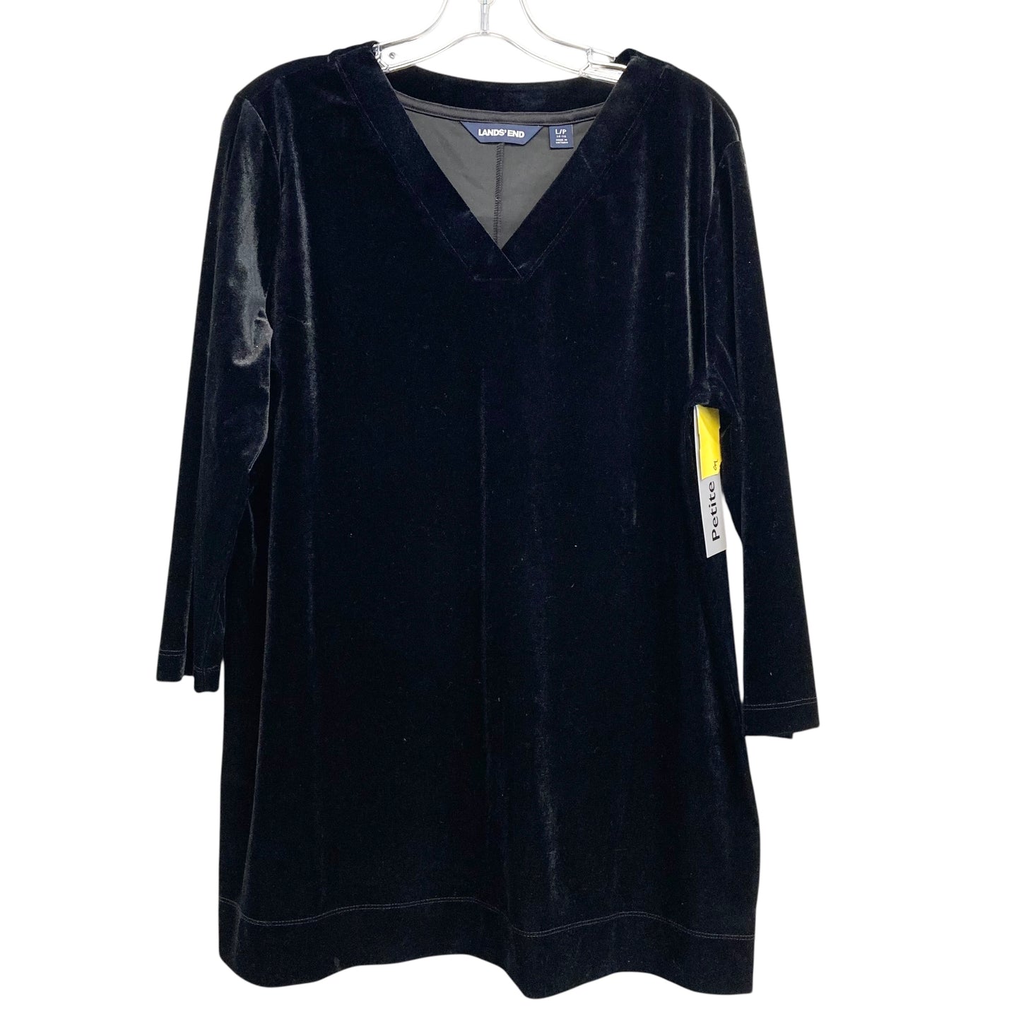 Top 3/4 Sleeve By Lands End In Black, Size:Lp