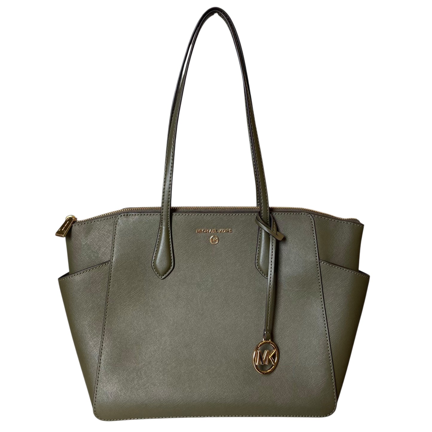 Handbag Designer By Michael Kors In Green, Size:Medium