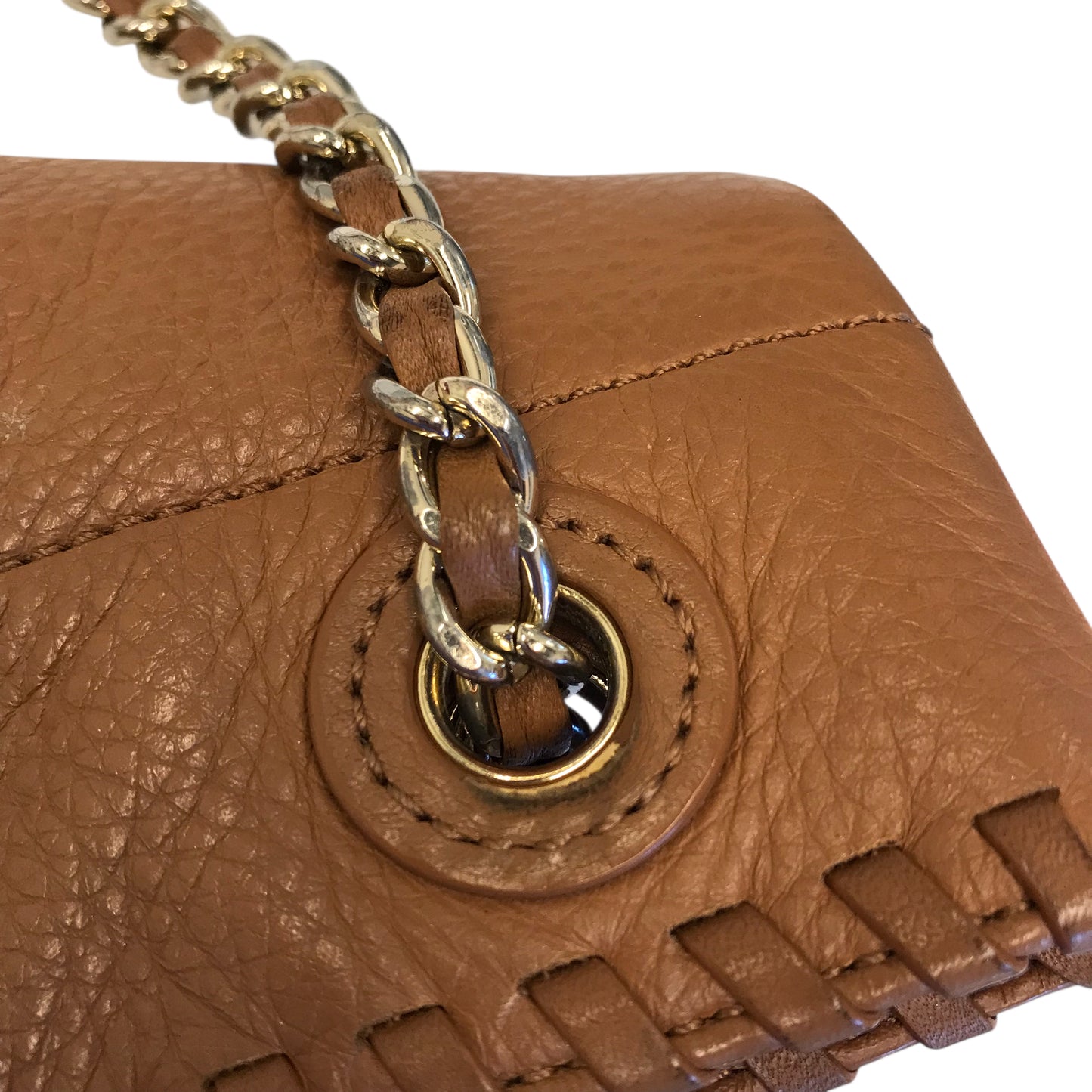 Handbag Designer By Tory Burch In Brown, Size:Medium