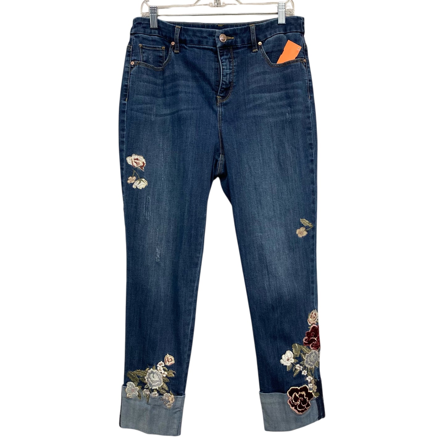 Jeans Boyfriend By Chicos In Blue Denim, Size:8