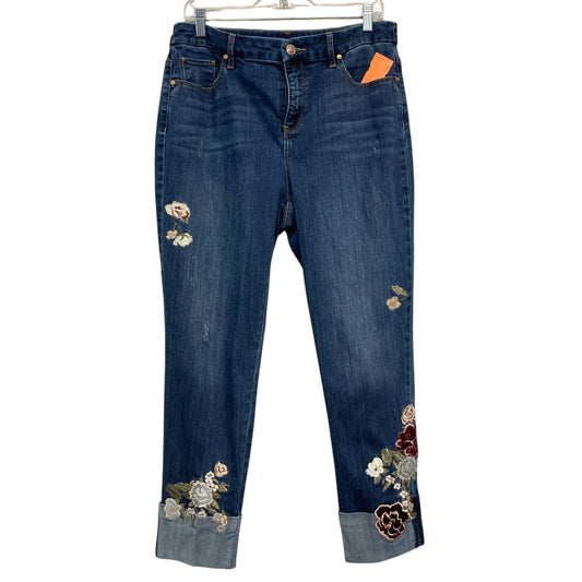 Jeans Boyfriend By Chicos In Blue Denim, Size:8