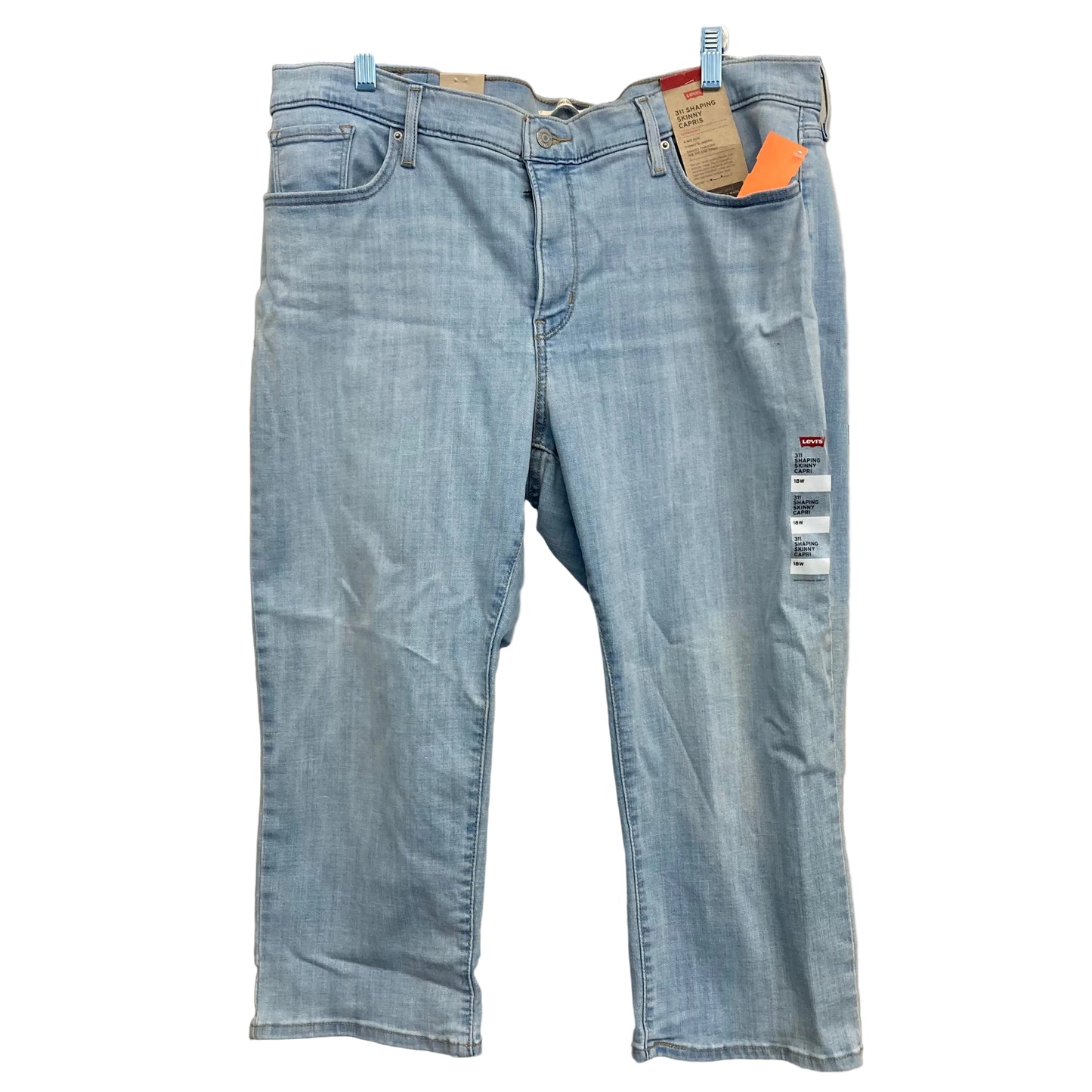 Capris By Levis In Blue Denim, Size:18