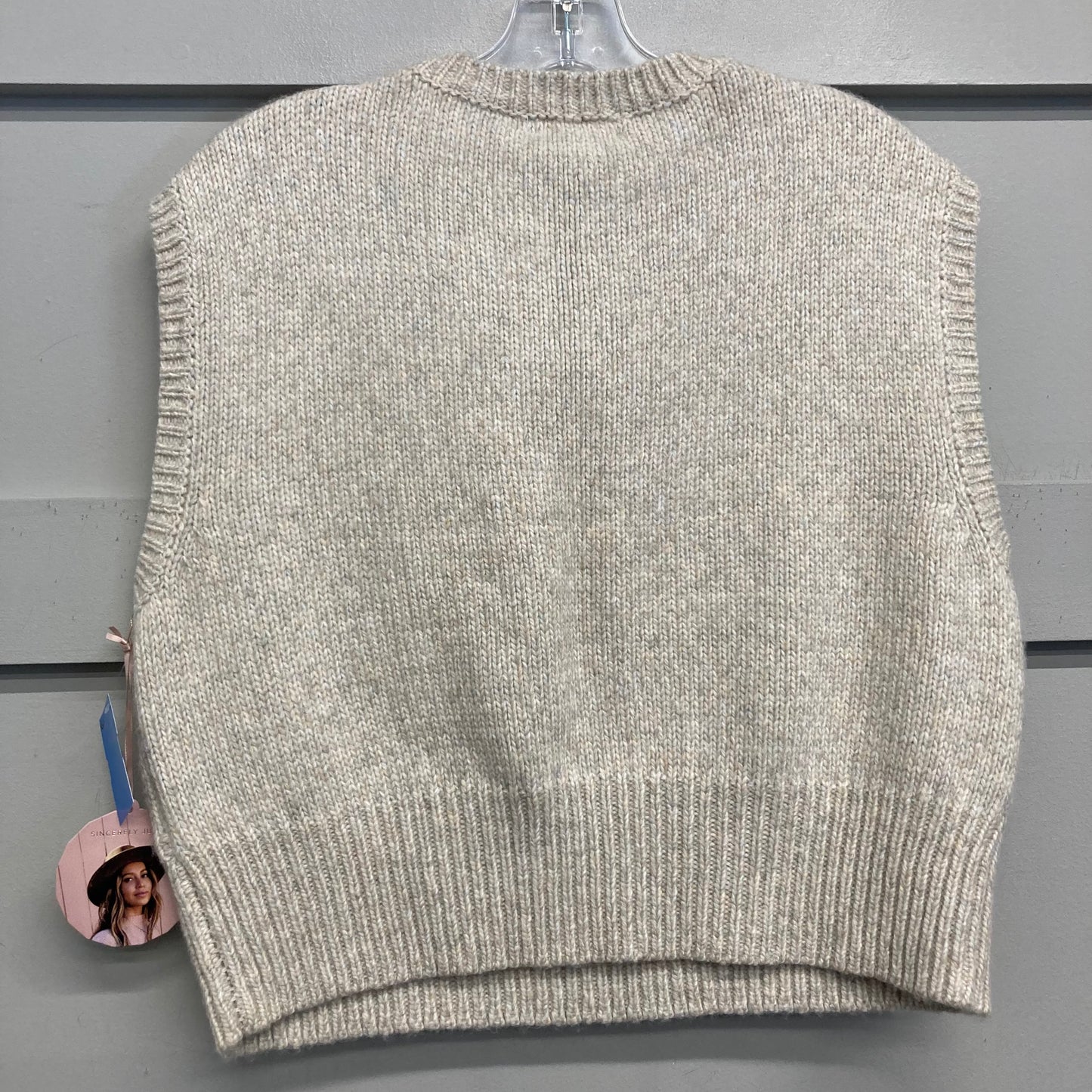 Vest Sweater By Sincerely Jules In Cream, Size:M
