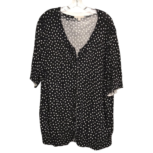 Sweater Ss By Woman Within In Polkadot Pattern, Size:1X