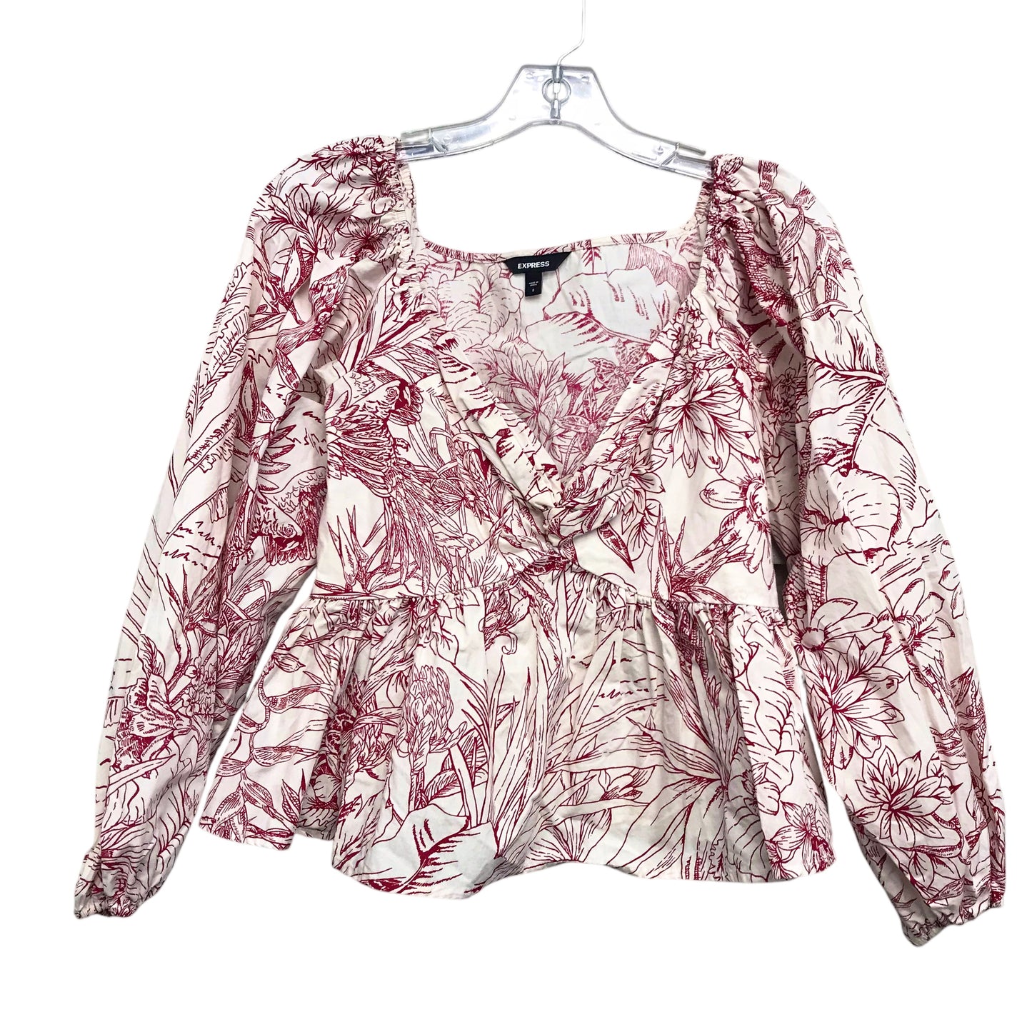 Top Ls By Express In Floral Print, Size:S