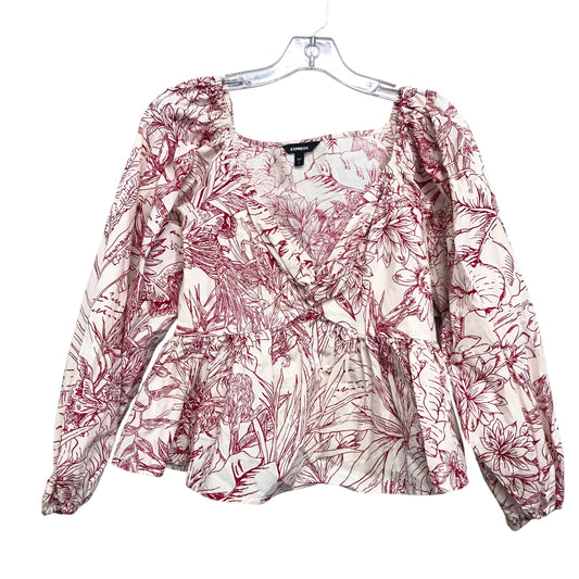 Top Ls By Express In Floral Print, Size:S