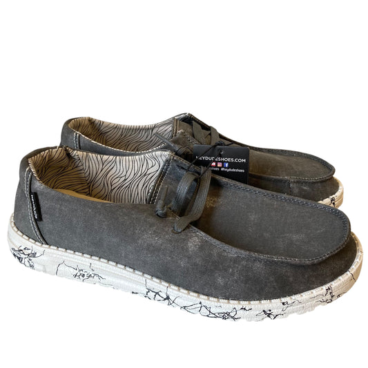 Shoes Flats By Hey Dude In Grey, Size:9