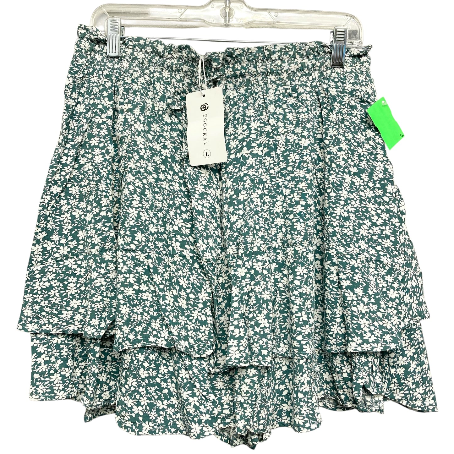 Shorts By Egockal In Green & White, Size:12