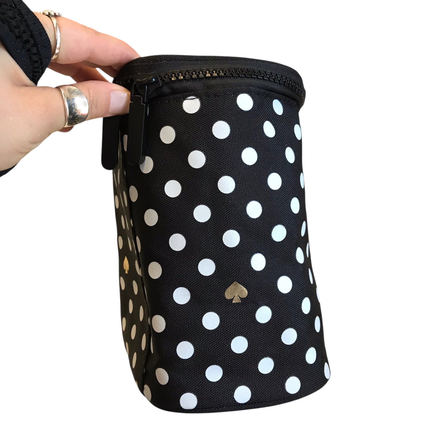 Small Lunchbag Designer Tag By Kate Spade In Polkadot Pattern