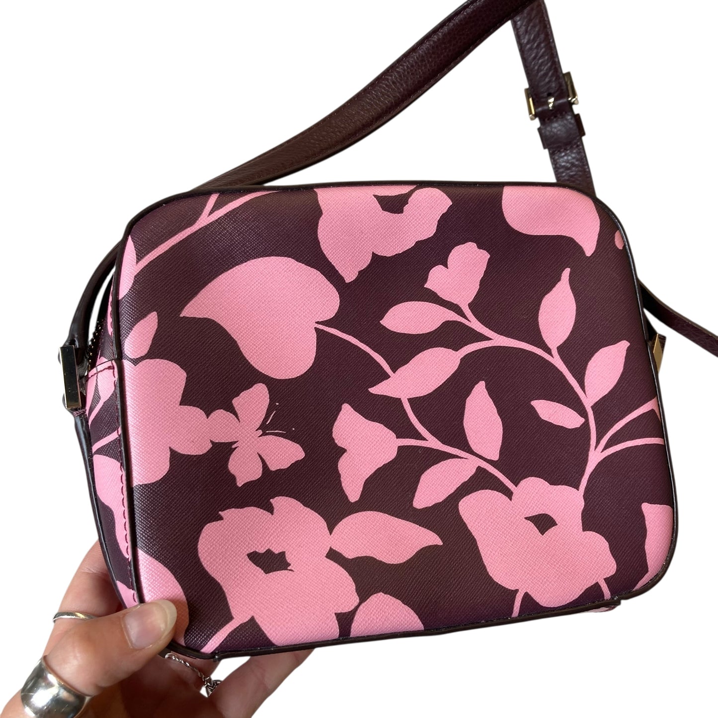 Crossbody Designer By Kate Spade In Maroon, Size:Medium
