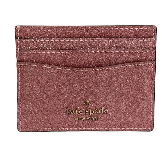 Id/Card Holder Designer By Kate Spade In Pink