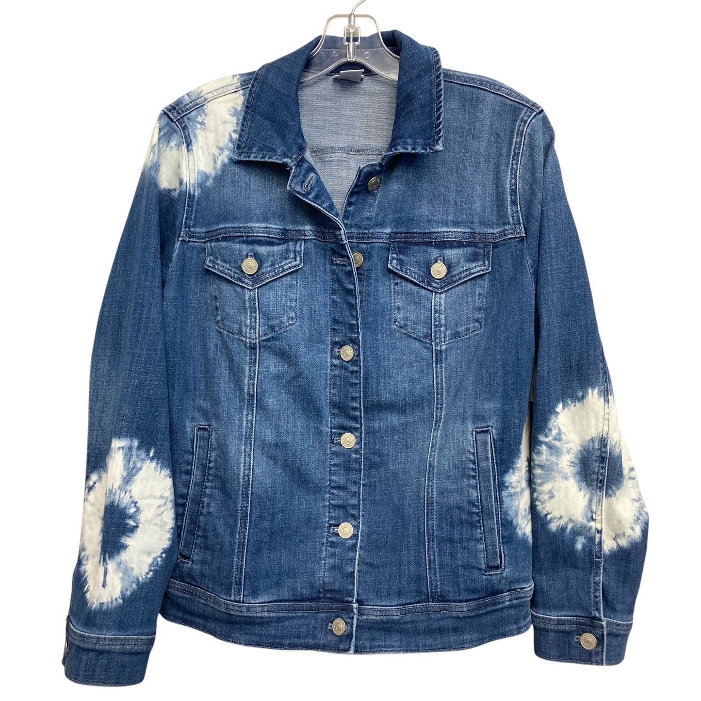 Jacket Denim By Chicos In Blue Denim, Size:M