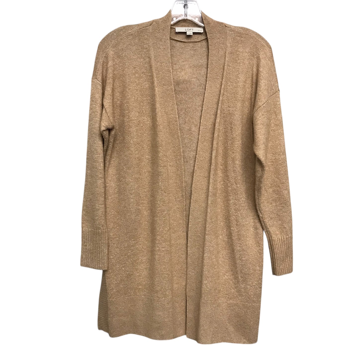 Sweater Cardigan By Loft In Tan, Size:Xsp