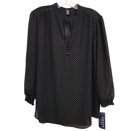 Top Ls By Chaps In Polkadot Pattern, Size:Xl