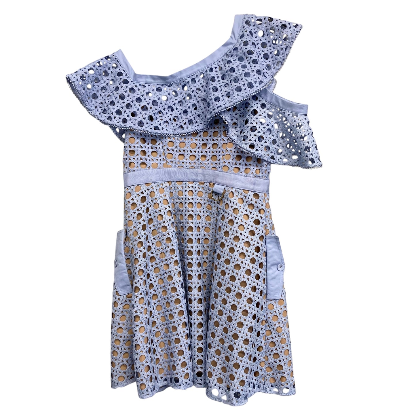 Dress Party Midi By Self Portrait In Blue, Size:M