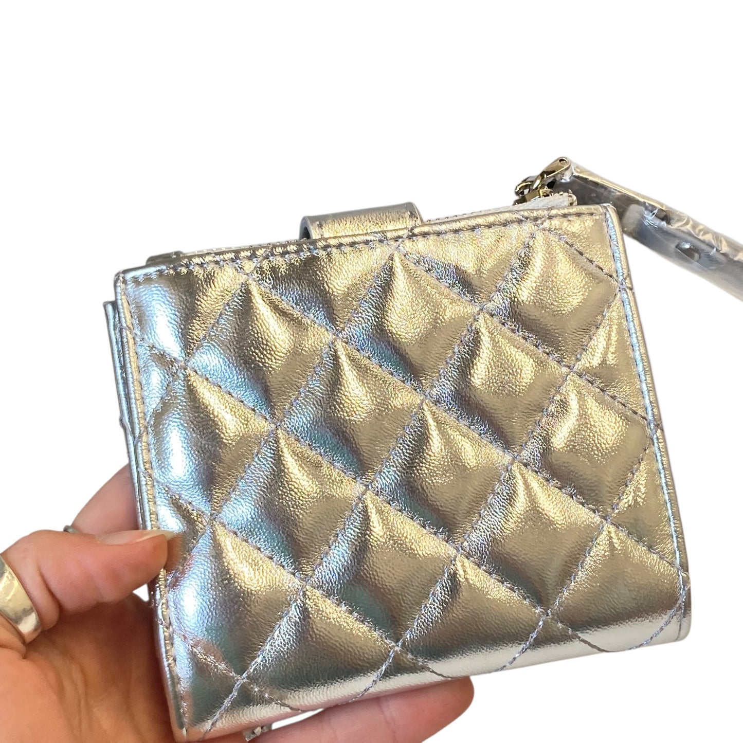 Wallet By Steve Madden In Silver, Size:Small