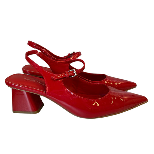 Shoes Heels Block By Marc Fisher In Red, Size:7.5