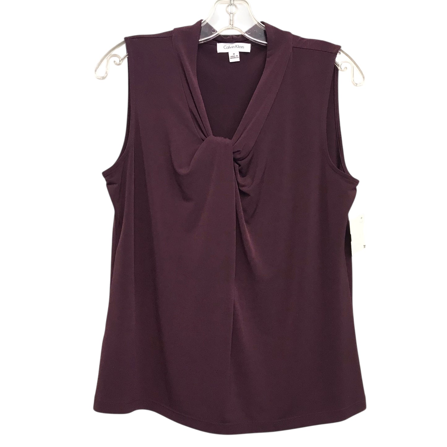 Top Sleeveless By Calvin Klein In Purple, Size:M