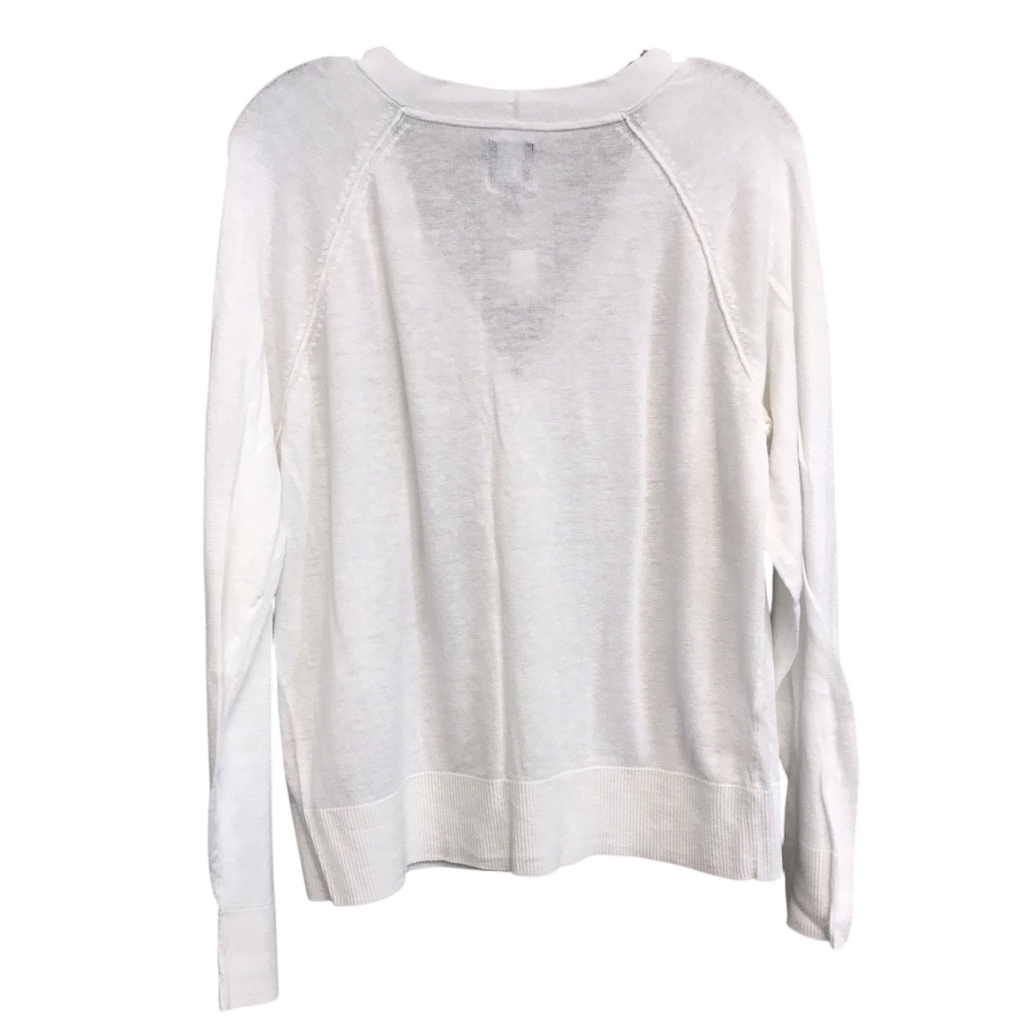 Sweater Cardigan By Gap In White, Size:L