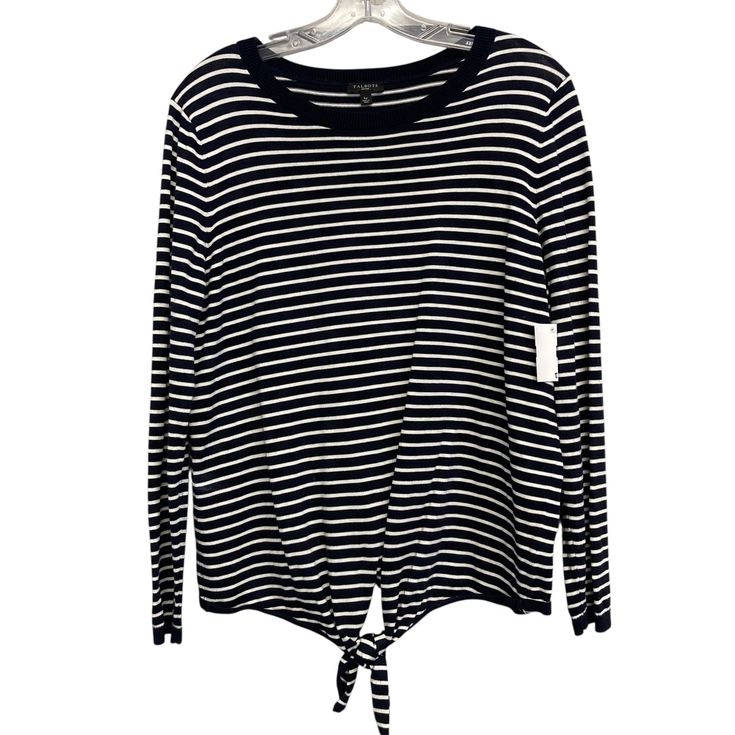 Sweater By Talbots In Blue & White, Size:Lp