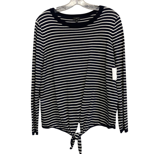 Sweater By Talbots In Blue & White, Size:Lp