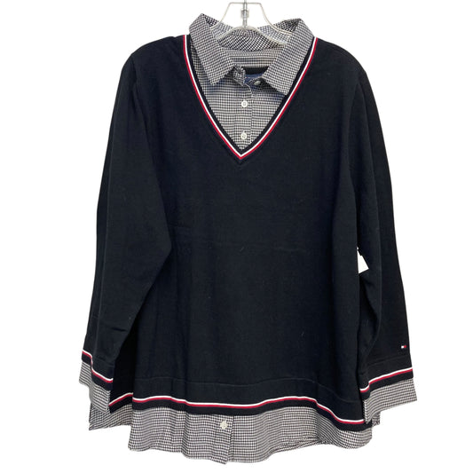 Top Ls By Tommy Hilfiger In Black, Size:1X