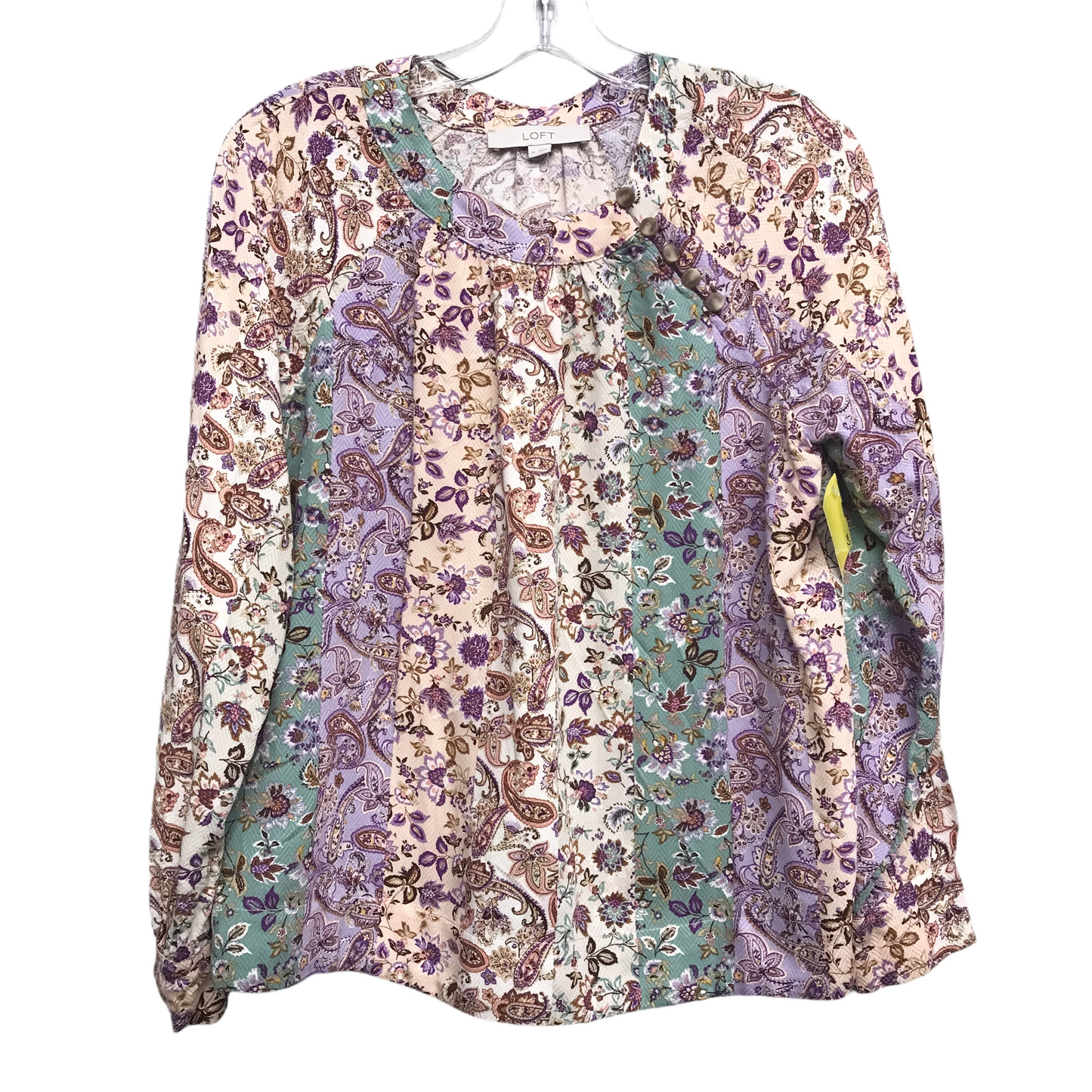 Top Long Sleeve By Loft In Multi-colored, Size: Xs