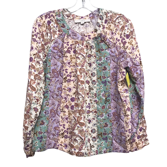 Top Long Sleeve By Loft In Multi-colored, Size: Xs