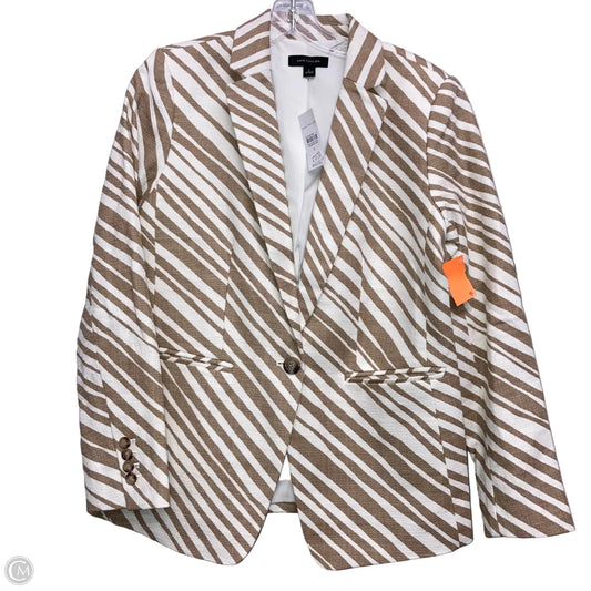 Blazer By Ann Taylor In Brown & Cream, Size: M