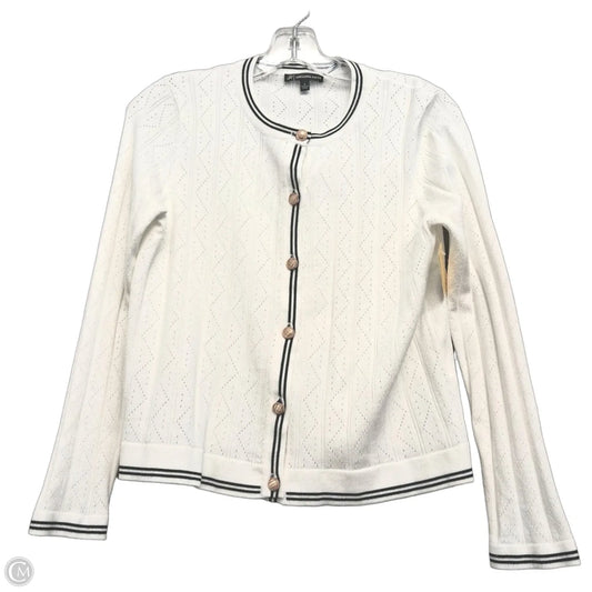 Sweater Cardigan By Adrianna Papell In White, Size: S