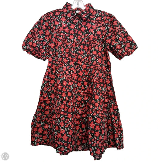 Dress Casual Short By Miley & Molly In Black & Red, Size: M